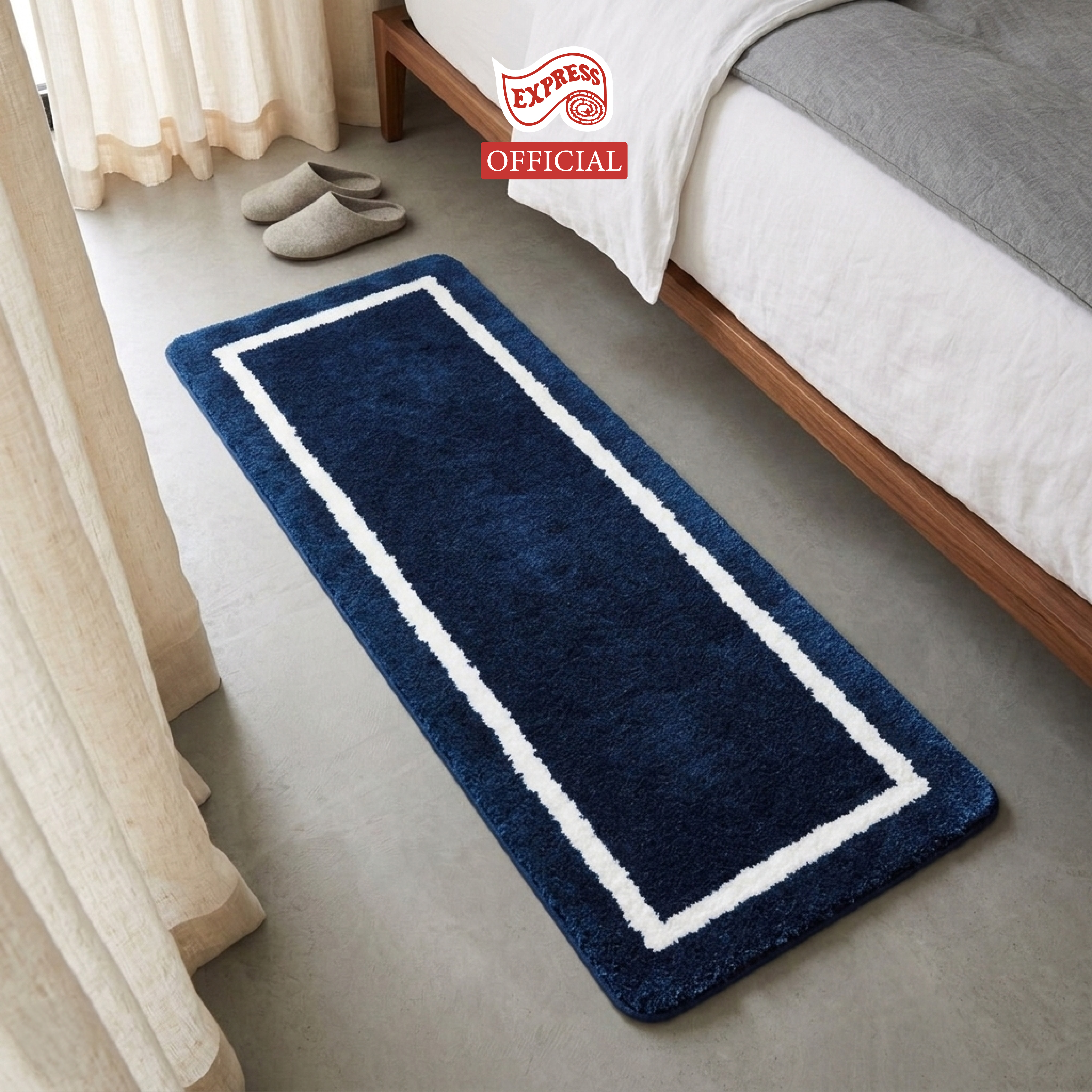 พรมเช็ดเท้ายาว EXPRESS CARPET รุ่น EL2-2 ขนาด50X120 ซม. หนา 20 มม. สีน้ำเงิน _3
